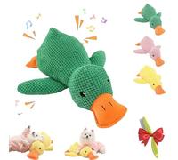 2025 Mellow Calming Duck Toy for Dogs, Anti Stress Duck Dog Paw Stars, Durable Cuddly Toy with Squeaky Function and Paw Star Design, Soft Puppy Toy for Small Medium Large Dogs, 45 x 38 cm(Green)