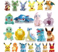 2025 mignon Pikachu en peluche Pokemon Charmander écureuil Bulbasaur poupée en peluche Eevee Scorbunny Gengar ronflement cadeaux de noël. A33