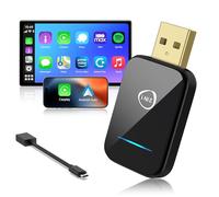 2025 Mini Carplay Wireless Adapter & Android Auto Dongle for iPhone Android,Upgrade Convert Wired to Wireless Car Play Adapter Fit for Factory OEM CarPlay Cars from 2016+,pour iPhone 15 14 13 Pro Max
