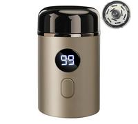 2025 Mini rasoir, rasoir intime pour hommes et femmes, tondeuse à barbe portable et lavable, rasoir sans lame et sans fil, rasage en douceur, kit de voyage USB (Or)