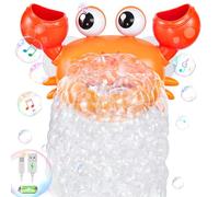2025 Mise à Niveau Crabe faiseur de Bulles, Machine à Bulles de Bain Rechargeable, Souffle des Bulles avec des chansons pour Enfants