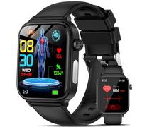 2025 Montre Connectée é /PPG/HRV/Acide Urique Homme Femme,1,96" Smartwatch avec Appel Bluetooth/SOS 24H Mesure Fréquence Cardiaque/Sommeil/SpO2/Montre Fitness (Moderne, 1.96)