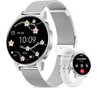 2025 Montre Connectée Femme Avec Siri/Et/Hrv, 1.27"" Tft Smartwatch Avec Appel Bluetooth Cardiofréquencemètre 120+ Modes Sport Montre Ip68 Fitness Podomètre Pour Android Ios (Argenté)