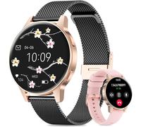 2025 Montre Connectée Femme Avec Siri/Et/Hrv, 1.27"" Tft Smartwatch Avec Appel Bluetooth Cardiofréquencemètre 120+ Modes Sport Montre Ip68 Fitness Podomètre Pour Android Ios (Or Noir)