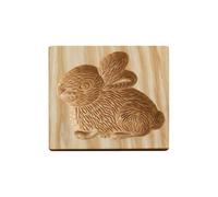 2025 Moule Biscuit En Bois,Moule à Biscuits De Cuisson en Bois Sculpté,Mignon petit lapin Modèle De Moules à Pain D'épice Emporte-Pièce Sculpté Outil pour fête de Pâques, Halloween, Noël (Kaki)
