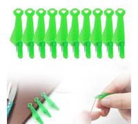 2025 Neu Accessoires Couture Aiguilles Couture Enfile Aiguille Machine à Coudre Plastique DIY Enfile-Fil,Enfile-Aiguilles,Passe Fil Couture pour Coudre à Main & Quilting Craft (Vert, 10 Pcs)