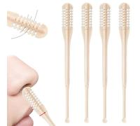 2025 New 2-in-1 Nose Hair Removal Tool, 2-in-1 Nasal Hair Cutter, 360° Rotating with Ear Picker, Portable Manual Design for Men & Women, Washable for Home and Travel Use (4 Pcs)