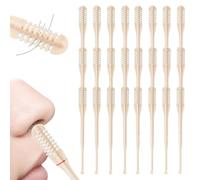 2025 New 2-in-1 Nose Hair Removal Tool, 2-in-1 Nasal Hair Cutter, 360° Rotating with Ear Picker, Portable Manual Design for Men & Women, Washable for Home and Travel Use (24 Pcs)