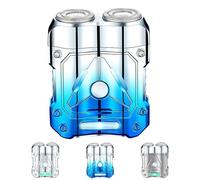 2025 New 2-in-1 Portable Electric Mini Shaver,Compact Razor & Charging Lighter Combo,Multi-Functional Waterproof USB Dual-Head Precision Trimmer,Rechargeable Razors for Men (Blue)