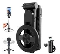 2025 New 4 in 1 Multifunctional Magnetic Selfie Stick, Universal 360° Rotation Phone Tripod with Remote Control, Mobile Phone Universal (Black)