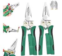 2025 New 8 in 1 Wire Strippers with Voltage Tester - 8 in 1 Wire Stripping Pliers, Multitool ElectricalPliers, Crimper, Splitting (2Pcs)