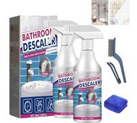 2025 New Bathroom Descaler Foam Spray, Bathroom Descaler, Stubborn Stains Cleaner, All-Purpose Bathrooms Stain Remover for Bathtub Toilet Glass Faucet (2pcs)