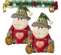 2025 New Christmas Bags Zipper Design, Christmas Bag Zipper Design, Reusable Christma Bags With Santa Snowman Style Of Apples, Candies, Small Toys And Gifts (2pcsA)