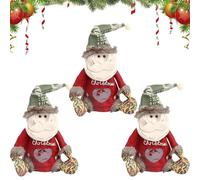 2025 New Christmas Bags Zipper Design, Santa Snowman Fabric Gift Bags, Reusable, Can Hold 500g/1.1lb Apples, for Presents Candy Fruit and Festival (Mix2,3pcs)