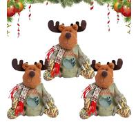 2025 New Christmas Bags Zipper Design, Santa Snowman Fabric Gift Bags, Reusable, Can Hold 500g/1.1lb Apples, for Presents Candy Fruit and Festival (Mix3,3pcs)