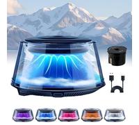 2025 New Cloud Mist Car Diffuser, Auto On/Off Smart Car Air Freshener, 5 Ambient Light, Long Lasting Automotive，Auto On/Off,Adjustable Intensity (Balck,Snow Mountain)