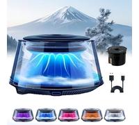 2025 New Cloud Mist Car Diffuser, Auto On/Off Smart Car Air Freshener, 5 Ambient Light, Long Lasting Automotive，Auto On/Off,Adjustable Intensity (Balck,Forest)