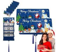 2025 New Creative Christmas Cash Surprise Envelope, Christmas Cash Gift Envelope with Tassel, Surprise Money Clip with 6/10 Slot (10Slot B)