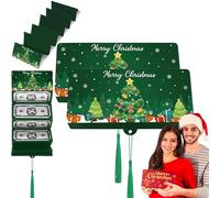 2025 New Creative Christmas Cash Surprise Envelope, Christmas Cash Gift Envelope with Tassel, Surprise Money Clip with 6/10 Slot (10Slot C)