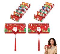 2025 New Creative Christmas Cash Surprise Envelope - DIYChristmas CashGift Envelopes with 10 Slots, Present Birthday Gift Check Holder (#1)