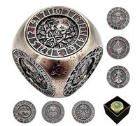 2025 New DND Spinner Dice, 7 in 1 Metal Dice Set with 3D Relief for Dungeons and Dragons Gifts, Polyhedral Roleplaying Game Dice, Fantasy D&D Tabletop RPG Accessories for Player (Bloodstains)