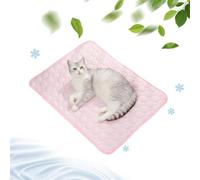 2025 New Dog Cooling Mat, Dog Cooling Mat Washable, Portable Summer Dog Pad, Water-Absorbent Pet Cooling Pad for Kennel Sofa Bed Floor Car Seats(Pink,L)