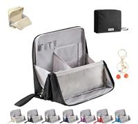 2025 New Doresty Makeup Bag,Doresty Standing Makeup Bag,Multi-Purpose Large Capacity Oxford Cloth Standing Makeup Bags with Compartments for Girls Women (Black)