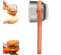 2025 New Double-Sided Stainless Steel Blade Peeling Knife with Storage Box, Fruit And Vegetable Peeler With Container (Orange)