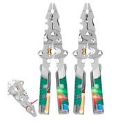2025 New Electrical Pliers, Folding stylus screwdriver wire stripper, 14 in 1 Wire Stripper with Voltage Tester (2Pcs)