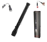 2025 New Extendable Handheld Stick Pen Retrieval Rod, Telescoping Magnetic Pickup Tools, Extendable Magnetic Flashlight for Pick-Up Iron Items (Black-Enhanced)