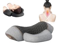 2025 New Fisiorest 3-In-1 Neck Massager Pillow, Deep Tissue Neck and Shoulder Massager with Heat and Traction with Memory Foam for Back & Shoulder (Grey)