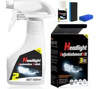 2025 New Headlight Restoration Polish, Headlight Refurbishment Kit for Cars and Trucks (180ml+10ml,Set_B)