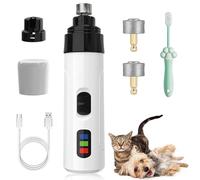 2025 New Heusom Silent Groom Pro Nail Grinder Cordless Low-Noise Heusom Nail Trimmer for Large/Small Dogs and Cats with LED Light, 3 Speeds & Replacement Heads (1PC+2 Refills Heads)