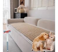 2025 New Lazy Soft Flannel Breathable Pet Mat Non-Slip Couch Cover,Waterproof Dog Blanket for Couch Cover Protector Breathable Washable,Sofa Blanket Bolster Dog Mats for all Pets (Khaki,27.56*59 in)