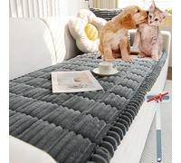 2025 New Lazy Soft Flannel Breathable Pet Mat Non-Slip Couch Cover,Waterproof Dog Blanket for Couch Cover Protector Breathable Washable,Sofa Blanket Bolster Dog Mats for all Pets (Gray,27.56*70.86 in)