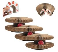 2025 New Magic Organ Cat Scratcher, Cat Scratch Board, Foldable Cat Accordion Toy, Cardboard Cats Toys, Interactive Scratch Pad Cats Toys with Toy Bell Ball (3Pcs)