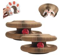 2025 New Magic Organ Cat Scratcher, Cat Scratch Board, Foldable Cat Accordion Toy, Cardboard Cats Toys, Interactive Scratch Pad Cats Toys with Toy Bell Ball (2Pcs)