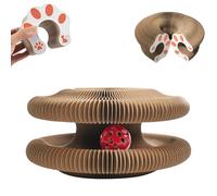 2025 New Magic Organ Cat Scratcher, Cat Scratch Board, Foldable Cat Accordion Toy, Cardboard Cats Toys, Interactive Scratch Pad Cats Toys with Toy Bell Ball (1Pcs)