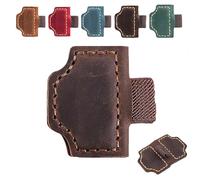 2025 New Magnetic Leather Pen Holder Bookmark, Personalized Magnetic Leather Pen Holder Bookmarks, Customized Gifts for Readers (Dark Brown,Y)