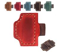 2025 New Magnetic Leather Pen Holder Bookmark, Personalized Magnetic Leather Pen Holder Bookmarks, Customized Gifts for Readers (Red,H)