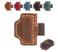 2025 New Magnetic Leather Pen Holder Bookmark, Personalized Magnetic Leather Pen Holder Bookmarks, Customized Gifts for Readers (Light Brown,K)