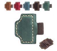 2025 New Magnetic Leather Pen Holder Bookmark, Personalized Magnetic Leather Pen Holder Bookmarks, Customized Gifts for Readers (Green,Y)