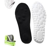 2025 New Massage Insoles, Memory Foam Insoles for Men/Women - Arch Support Shoe Inserts, Acupressure Massage Foot Pain Relief Fatigue Reduction (1*Black,39-40)