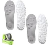 2025 New Massage Insoles, Memory Foam Insoles for Men/Women - Arch Support Shoe Inserts, Acupressure Massage Foot Pain Relief Fatigue Reduction (2*Gray,35-36)