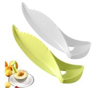 2025 New Melon Cutting Tool for Quick Fruit Cubes, Portable Cantaloupe Slicer Fruit Cutter, Multifunctional Easy Grip Fruits Cutter Gadget for Kitchen, BBQ, Camping, Party (White+Green)