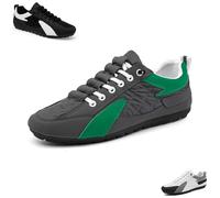 2025 New Mens Slip on Shoes Men's Lightweight Breathable Sneakers Mens Slip on Shoes for Spring Summer (Green,40)