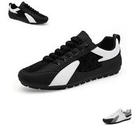2025 New Mens Slip on Shoes Men's Lightweight Breathable Sneakers Mens Slip on Shoes for Spring Summer (Black,39)