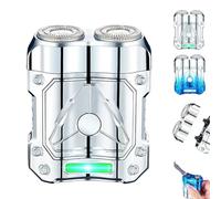 2025 New Mini Shaver-Compact Electric Razor & Charging Lighter Combo, 2-in-1 Portable Electric Mini Shaver, Multi-Functional Waterproof USB Dual-Head Precision Trimmer, for Men Travel (2pcs)