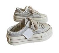 2025 New Mule Sneakers for Women Womens Canvas Mules Sneakers Platform Slip on and Pull on Two-Wear Shoes Comfortable Slip-on Mule Backless Holiday Shoes (1PCS/A,40)