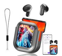 2025 New NE20 Translation Earbuds Real Time, Bluetooth 6.0 Earphones LED Display AI Translator Ear Buds, LCD Touch Screen Sport Headphones, 140 Two-Way Language Translator Earphones (Black)